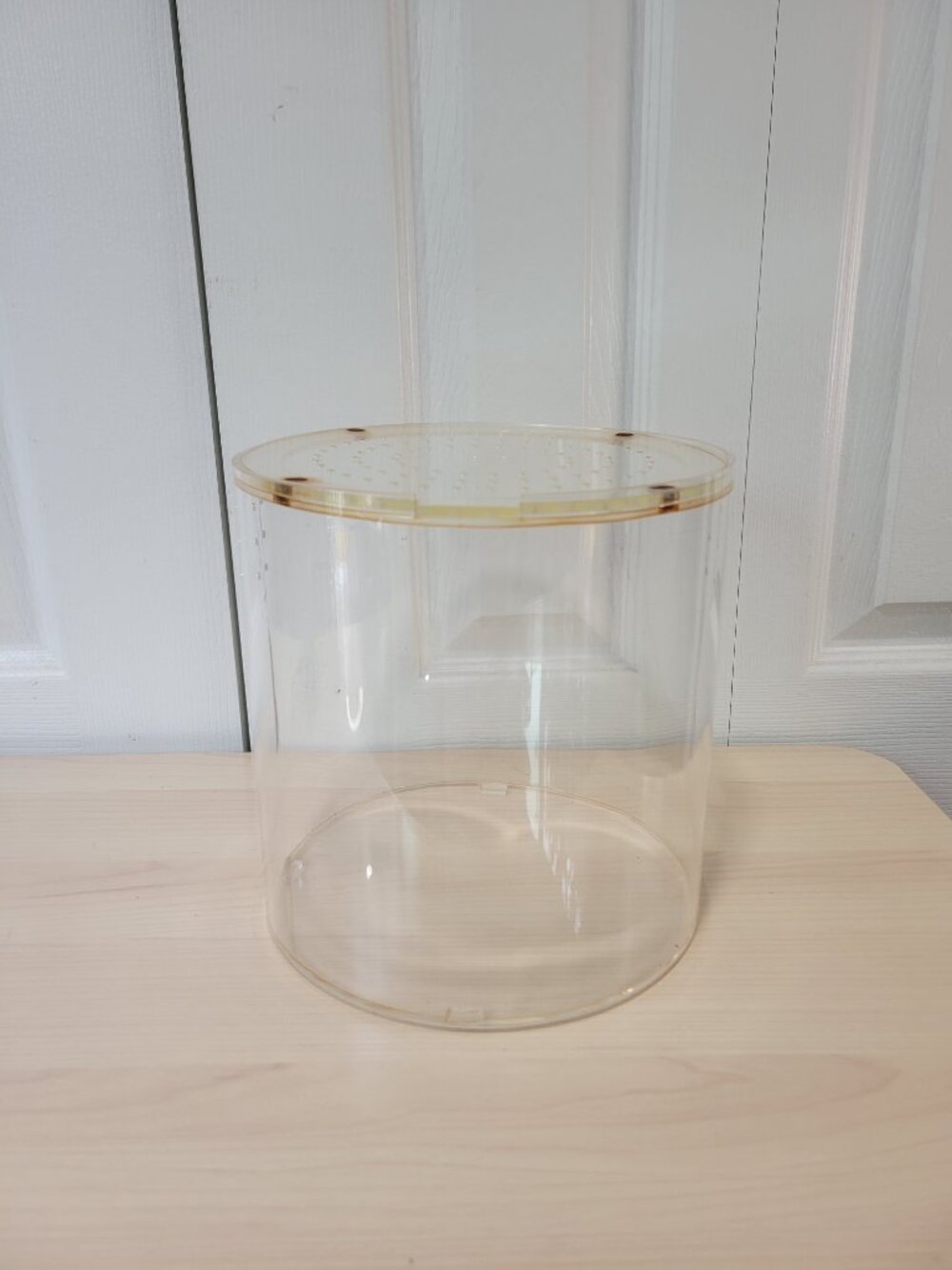 8x8 Cylinder Acrylic Invertebrate Habitat Enclosure w/ Magnetic Vent Lid